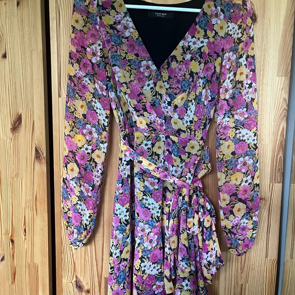 Ever New Chrissie Floral Faux Wrap Dress (size 2)